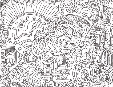 American Machine Doodle Coloring Page